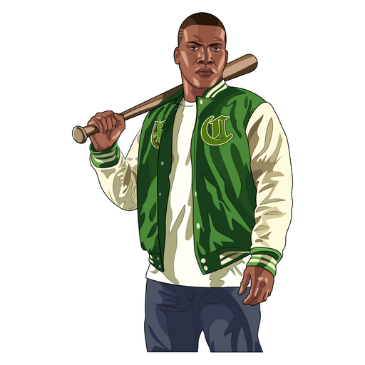 here is a Grand Theft Auto V Franklin Clinton Sticker from the Games collection for sticker mania