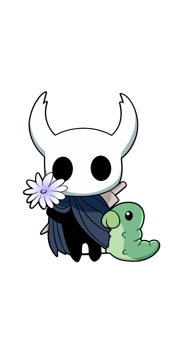 Hollow Knight the Knight with Flower Sticker - Sticker Mania