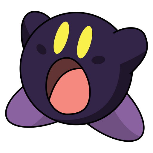 here is a Kirby Dark Purple Sticker from the Kirby collection for sticker mania