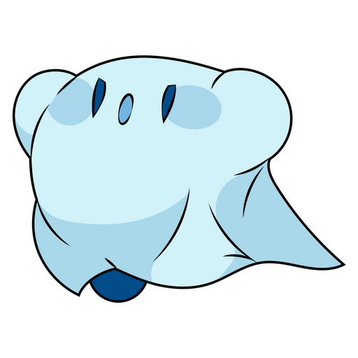 here is a Kirby Ghost Sticker from the Kirby collection for sticker mania