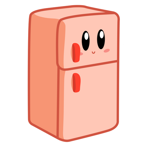 here is a Refrigerator Kirby Sticker from the Kirby collection for sticker mania