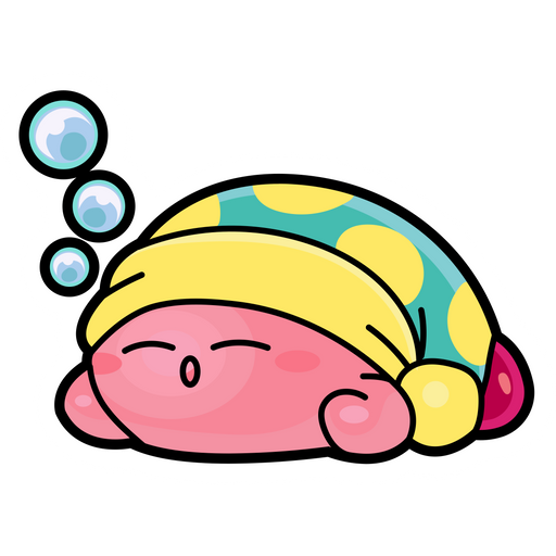 here is a Kirby Sleeps Sticker from the Kirby collection for sticker mania