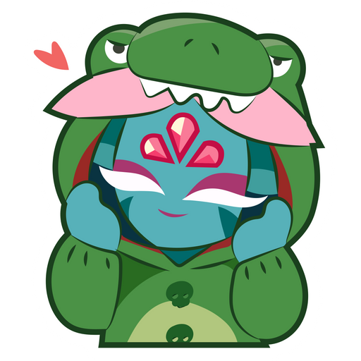 here is a Lotus Dragon Cookie in Pajama Sticker from the Cookie Run collection for sticker mania