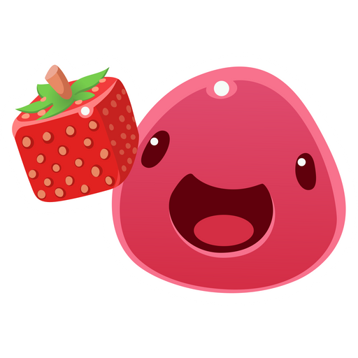 here is a Slime Rancher Pink Slime and Cuberry Sticker from the Games collection for sticker mania