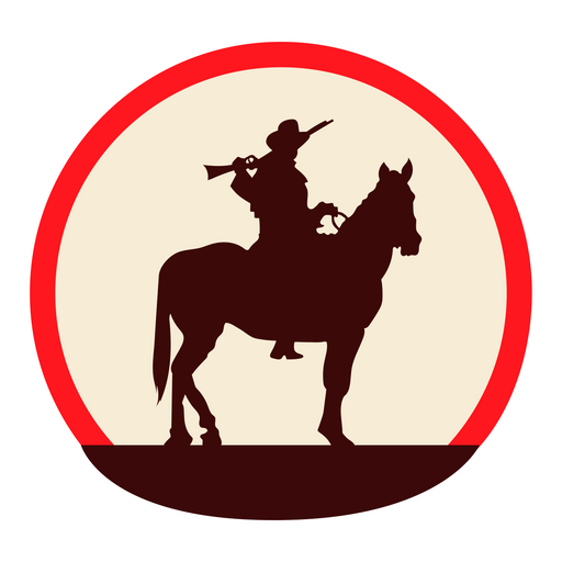 here is a Red Dead Redemption 2 Silhouette on Horseback Sticker from the Games collection for sticker mania