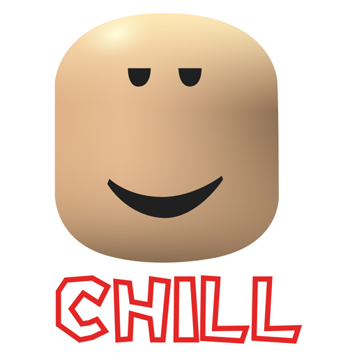 here is a Roblox Chill Face Sticker from the Games collection for sticker mania