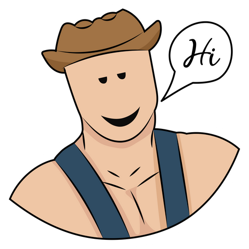 here is a Roblox Hi Man Sticker from the Games collection for sticker mania