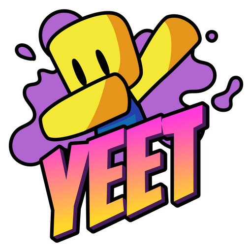 here is a Roblox Yeet Sticker from the Games collection for sticker mania