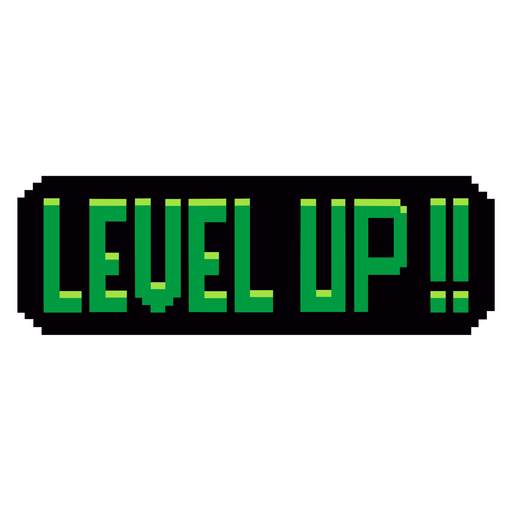 Pixel Level Up Sticker - Sticker Mania