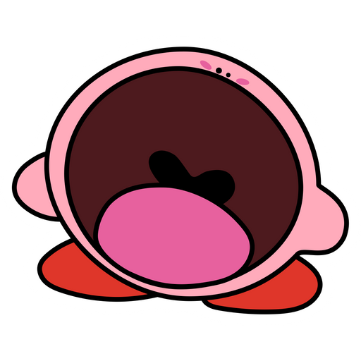 here is a Kirby Yawn Sticker from the Kirby collection for sticker mania