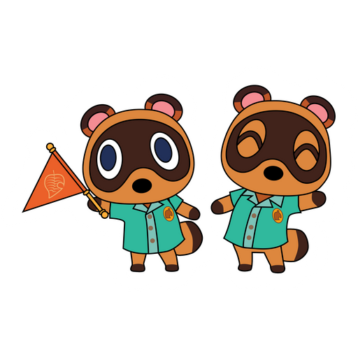 here is a Animal Crossing Timmy and Tommy Sticker from the Games collection for sticker mania