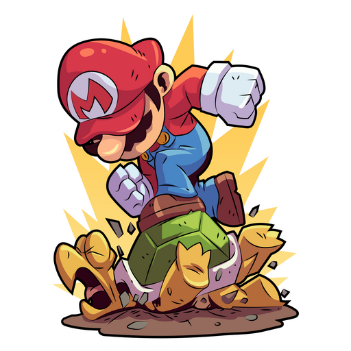 here is a Super Mario Victory Sticker from the Super Mario collection for sticker mania