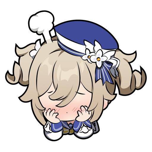 here is a Genshin Impact Barbara Embarrassed Sticker from the Genshin Impact collection for sticker mania