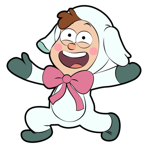 here is a Dipper in Lamie Lamie Costume Sticker from the Gravity Falls collection for sticker mania