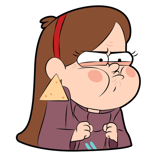 here is a Gravity Falls Angry Mabel Sticker from the Gravity Falls collection for sticker mania
