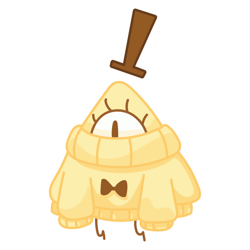 here is a Gravity Falls Bill Cipher in Sweater Sticker from the Gravity Falls collection for sticker mania