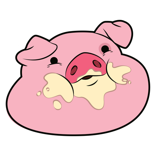 here is a Gravity Falls Dirty Waddles Sticker from the Gravity Falls collection for sticker mania