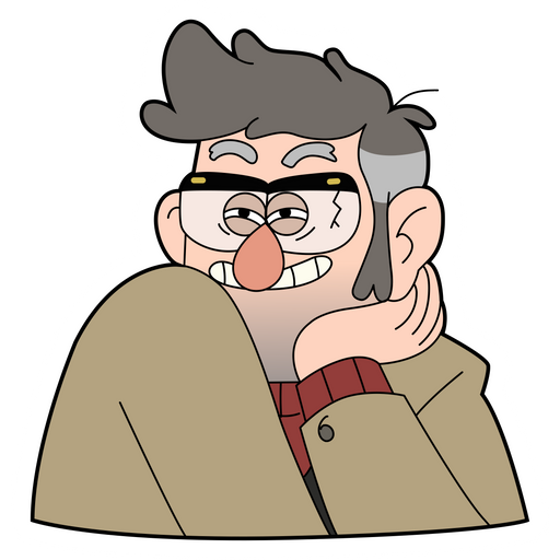 here is a Gravity Falls Ford Pines Sticker from the Gravity Falls collection for sticker mania