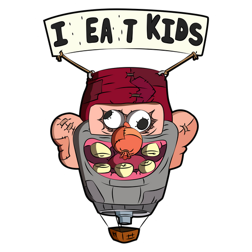 here is a Gravity Falls Grunkle Stan Balloon Sticker from the Gravity Falls collection for sticker mania