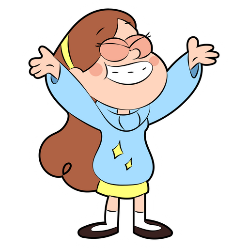 here is a Gravity Falls Happy Mabel Sticker from the Gravity Falls collection for sticker mania