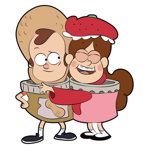 here is a Gravity Falls Peanut Butter and Jelly Sticker from the Gravity Falls collection for sticker mania