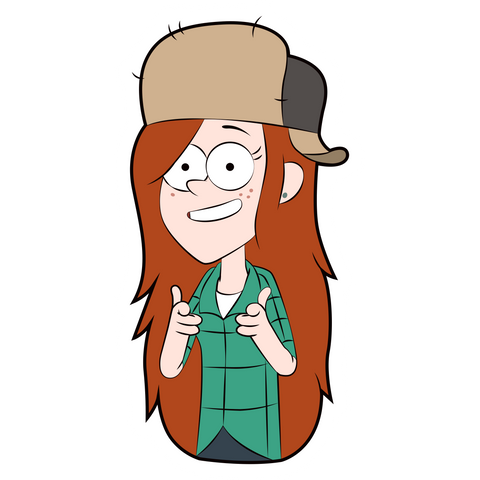 Gravity Falls Smiling Wendy Sticker - Sticker Mania