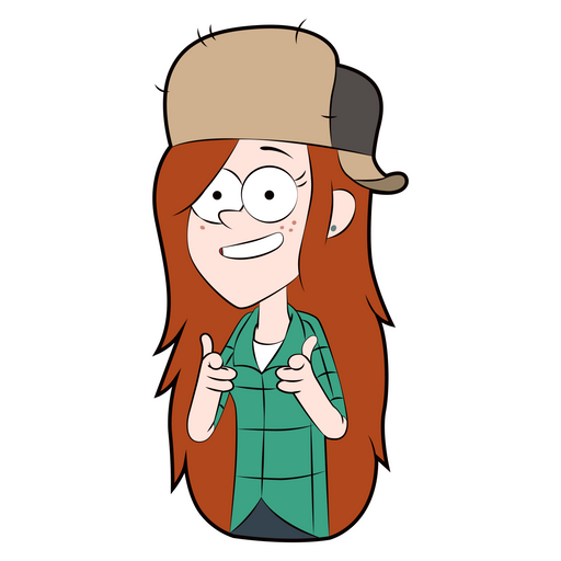 Gravity Falls Smiling Wendy Sticker