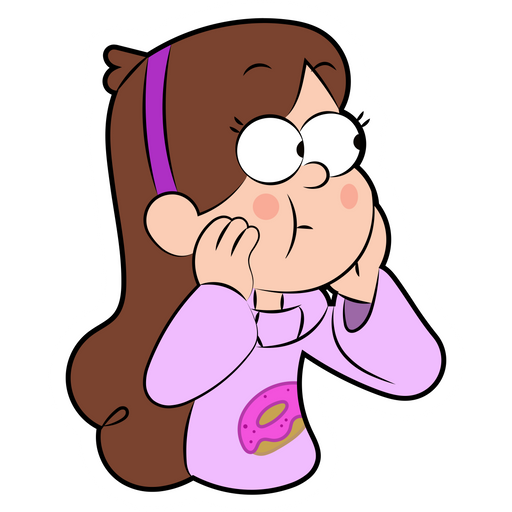 here is a Gravity Falls Surprised Mabel Sticker from the Gravity Falls collection for sticker mania