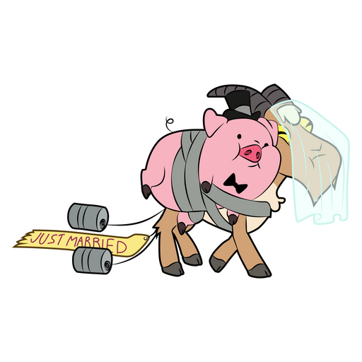 here is a Gravity Falls Waddles and Gompers Sticker from the Gravity Falls collection for sticker mania