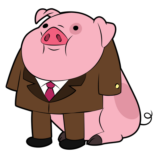 here is a Gravity Falls Waddles in Costume Sticker from the Gravity Falls collection for sticker mania