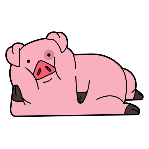 here is a Gravity Falls Waddles Resting Sticker from the Gravity Falls collection for sticker mania