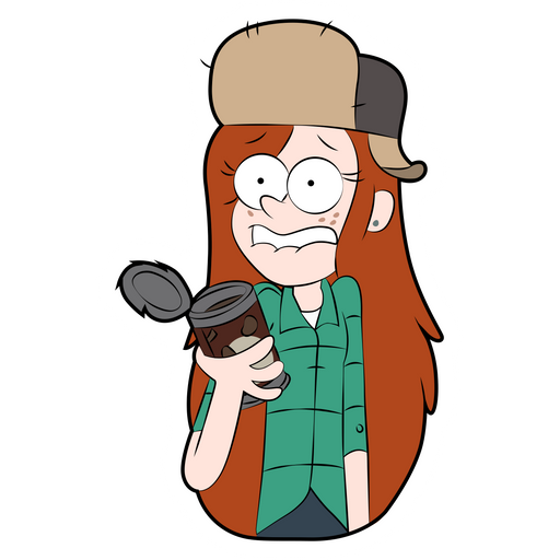 here is a Gravity Falls Wendy with Beans Sticker from the Gravity Falls collection for sticker mania