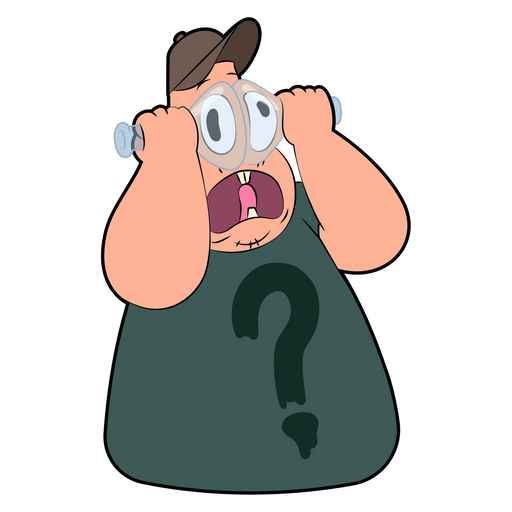 here is a Gravity Falls Soos with Beakers Sticker from the Gravity Falls collection for sticker mania