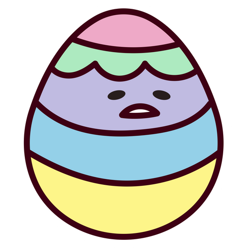 here is a Easter Egg Gudetama Sticker from the Gudetama collection for sticker mania