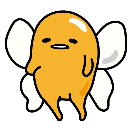 here is a Gudetama Butterfly Sticker from the Gudetama collection for sticker mania