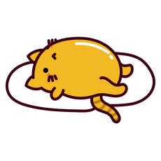 Gudetama Cat Sticker