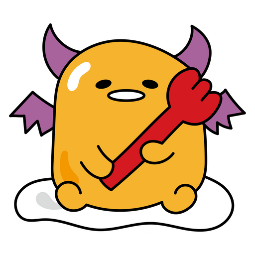 here is a Gudetama Devil Sticker from the Gudetama collection for sticker mania