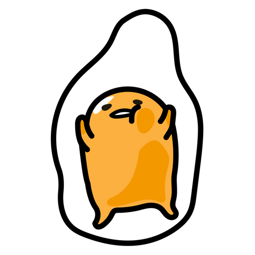 here is a Gudetama Flat Sticker from the Gudetama collection for sticker mania