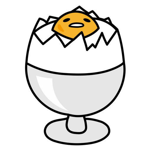 here is a Gudetama in Glass Sticker from the Gudetama collection for sticker mania