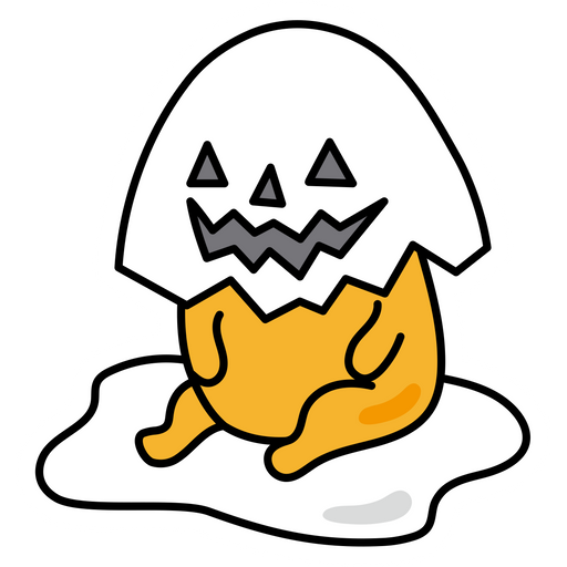 Gudetama Halloween Mask Sticker