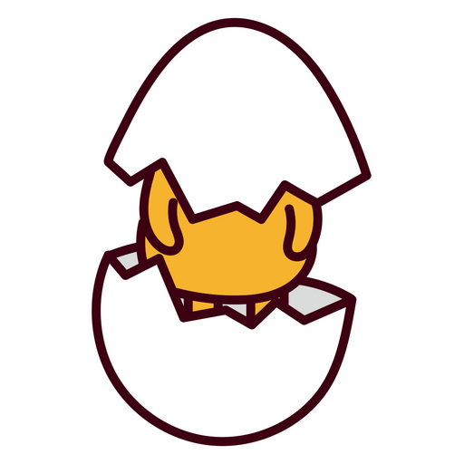 here is a Gudetama Hatch Sticker from the Gudetama collection for sticker mania