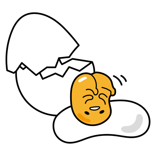 here is a Gudetama Having Fun Sticker from the Gudetama collection for sticker mania