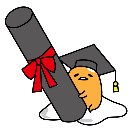 Gudetama High School Graduation Sticker