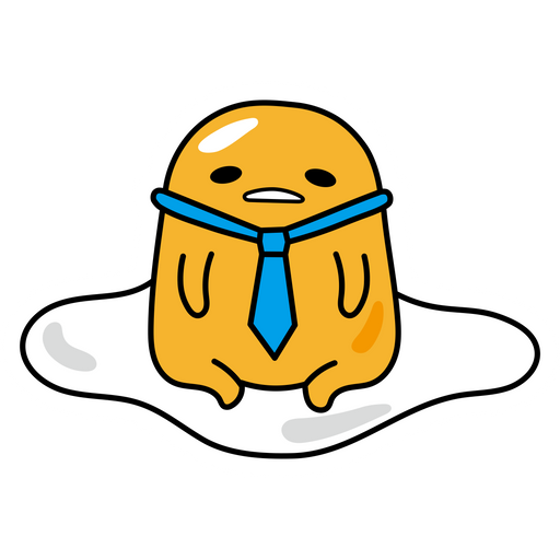 here is a Gudetama in Tie Sticker from the Gudetama collection for sticker mania