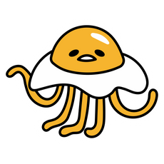 Gudetama Jellyfish Sticker