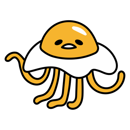 here is a Gudetama Jellyfish Sticker from the Gudetama collection for sticker mania