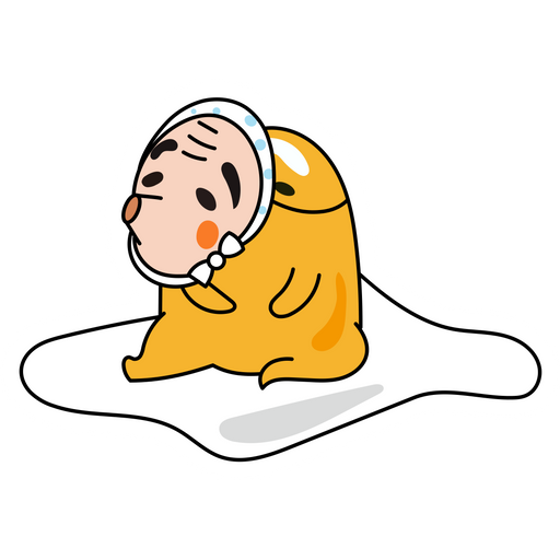 here is a Gudetama Mask Sticker from the Gudetama collection for sticker mania