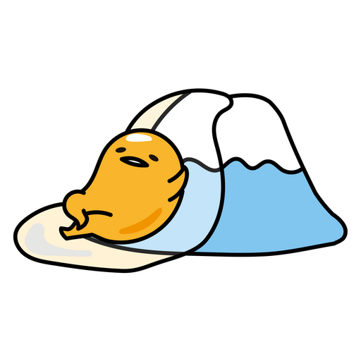 here is a Gudetama and Mountain Sticker from the Gudetama collection for sticker mania