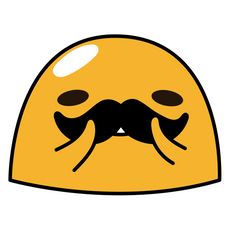 Gudetama and Moustache Sticker