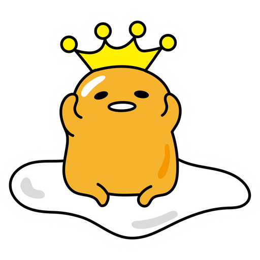 here is a Gudetama Prince Sticker from the Gudetama collection for sticker mania